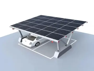 Lightweight Solar Carport Rack for Small Business Parking Areas