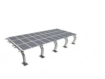 Steel Solar Carport Rack Corrosion-Proof for Coastal Area Projects